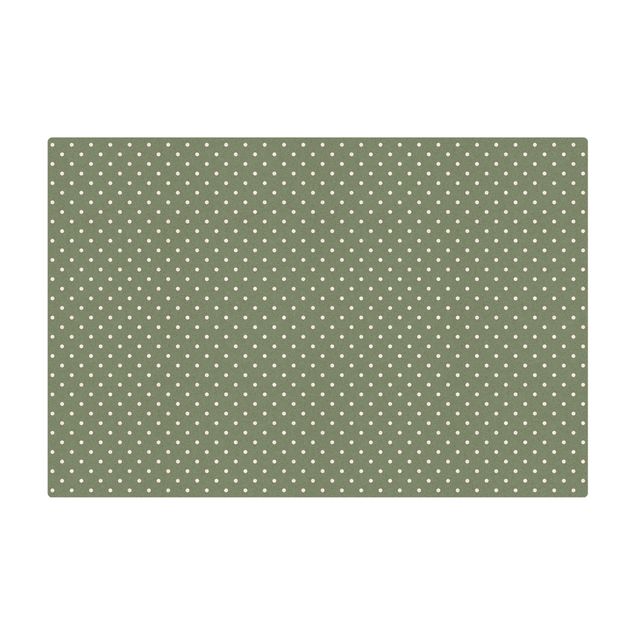 Tapis en liège - No.YK55 White Dots On Turquoise - Format paysage 3:2