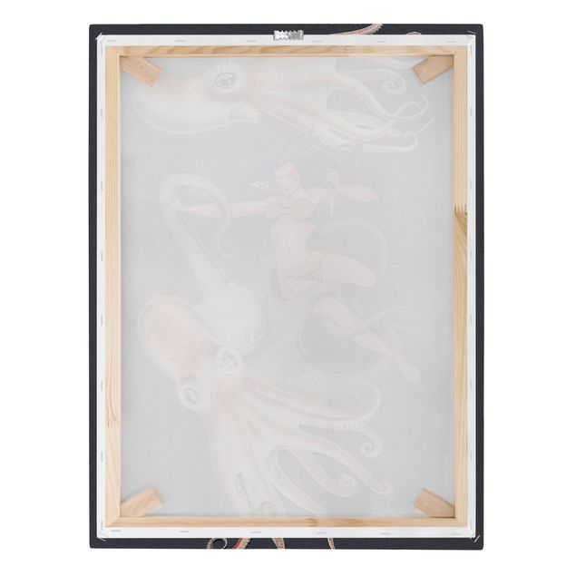 Tableaux de Jonas Loose Nymphe avec octopus