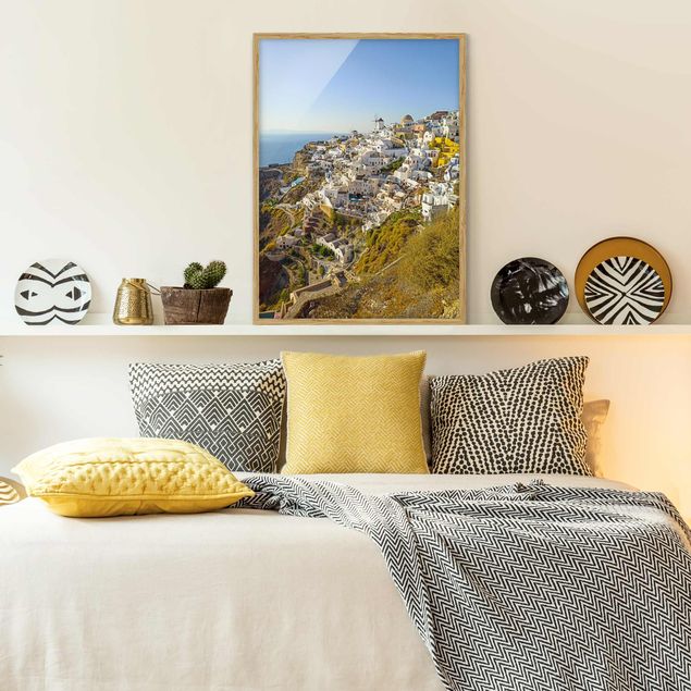 Tableau paysage Oia à Santorin