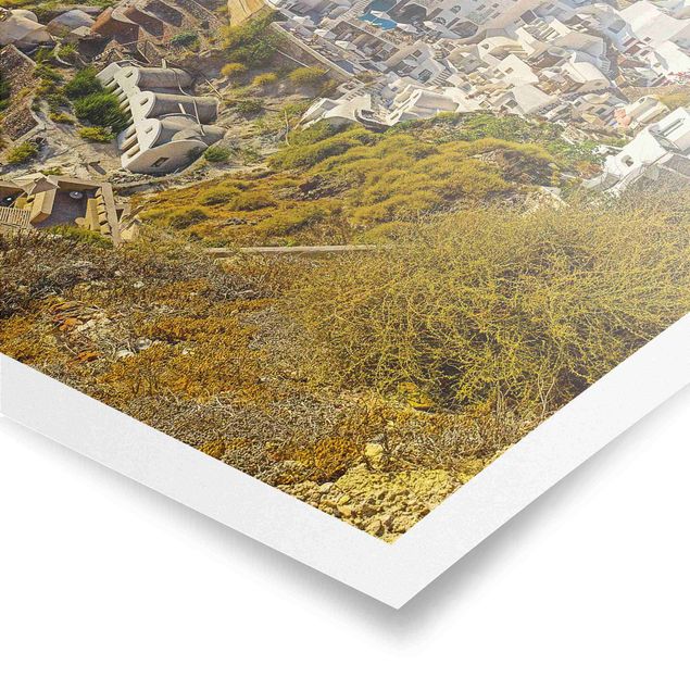 Poster nature paysage Oia à Santorin