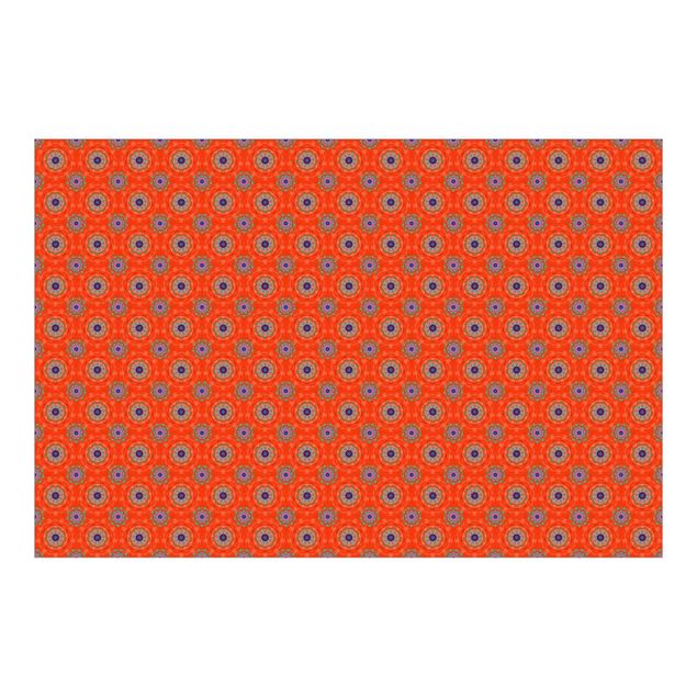 papier peint xxl Orange Mandala Pattern - Roll