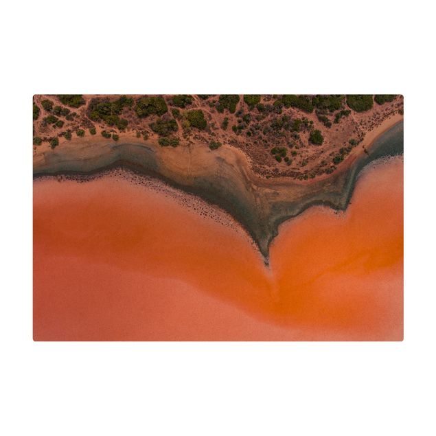 Tapis en liège - Orange Lake Shore On Sardinia - Format paysage 3:2