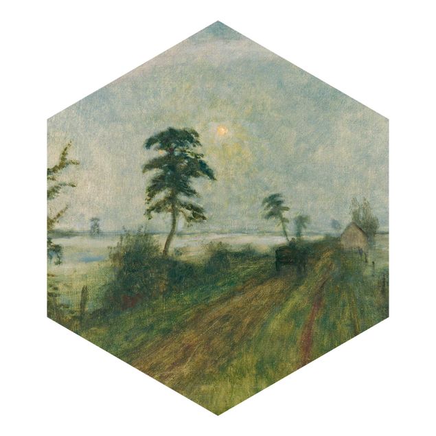 Papier peint hexagonal Otto Modersohn - Humeur du soir dans le Maure