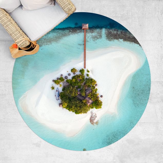 tapis extérieur terrasse Paradis océanique aux Maldives