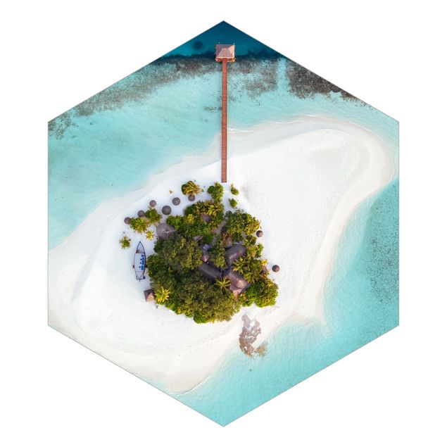 Papiers peints bleu Paradis océanique aux Maldives