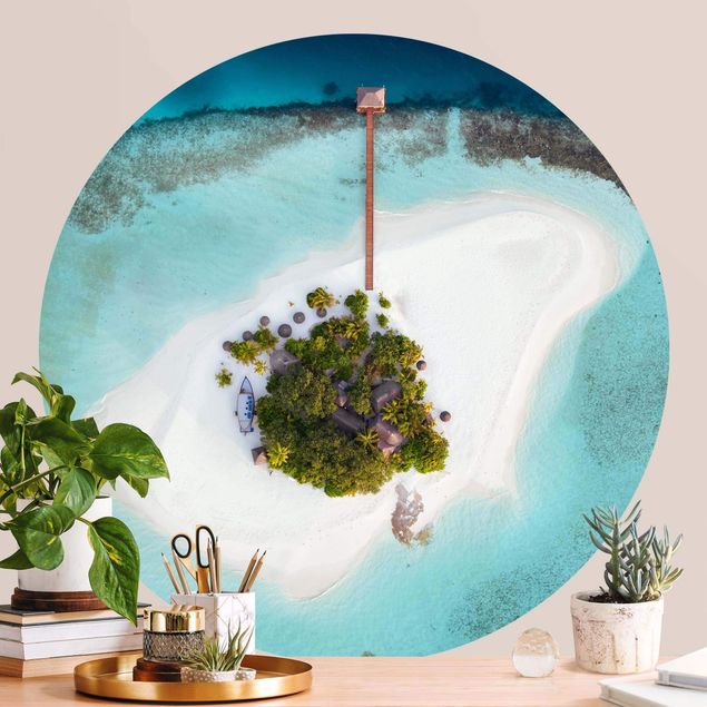 Déco mur cuisine Paradis océanique aux Maldives