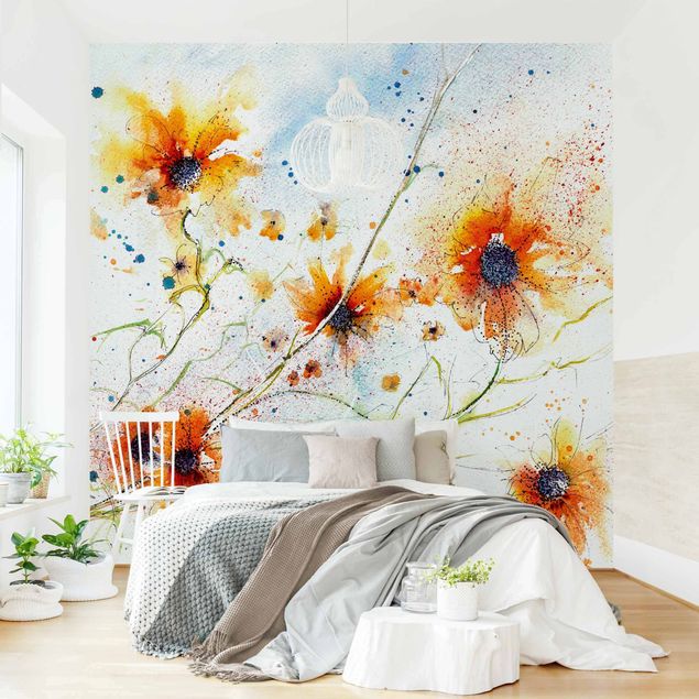 Déco mur cuisine Painted Flowers