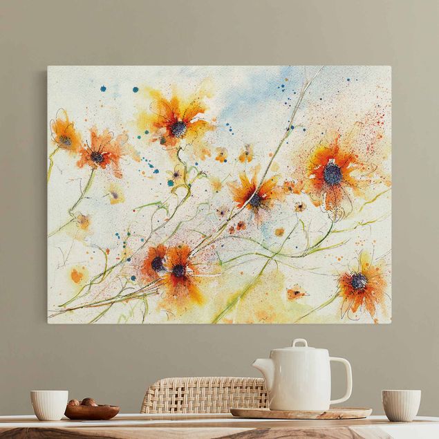 Tableau coquelicots Painted Flowers