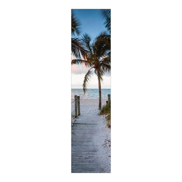 Tableaux de Matteo Colombo Palmiers sur la promenade vers l'océan