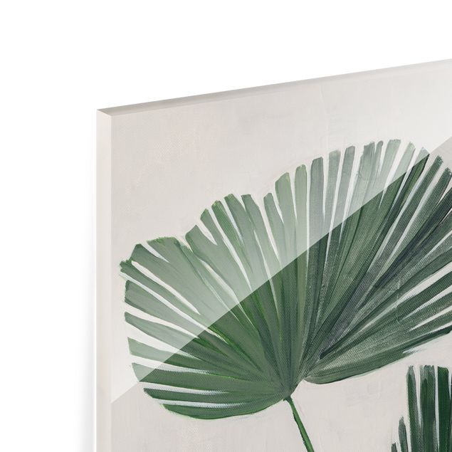 Tableau en verre - Palm leaf II