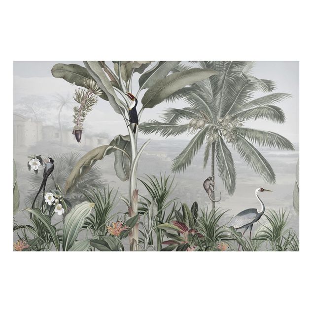 Tableau paysage Oiseaux de paradis dans la jungle