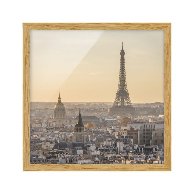 Tableaux encadrés vintage Paris à l'aube