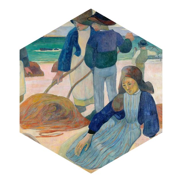 Papiers peints bleu Paul Gauguin - Les cueilleurs de varech (Ii)