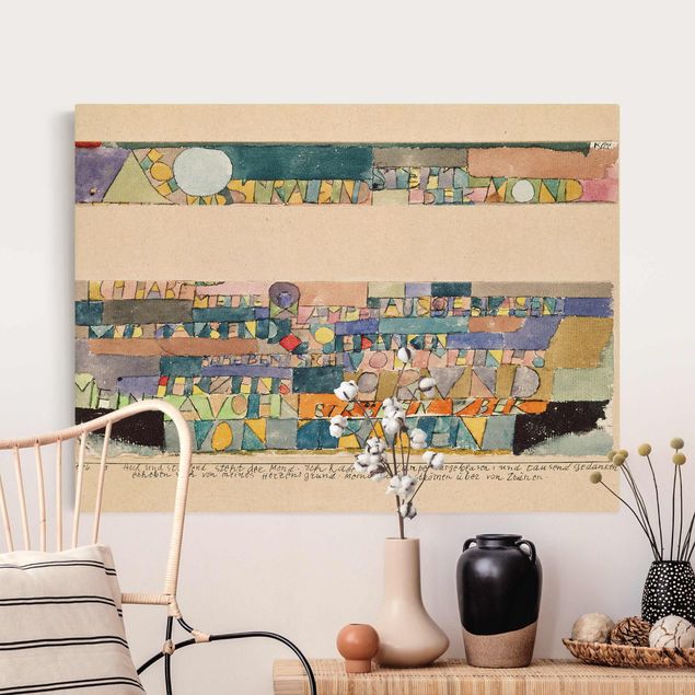 Tableau sur toile naturel - Paul Klee - The Moon - Format paysage 4:3