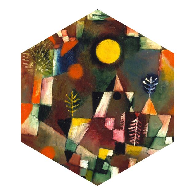 Papiers peints marron Paul Klee - La pleine lune