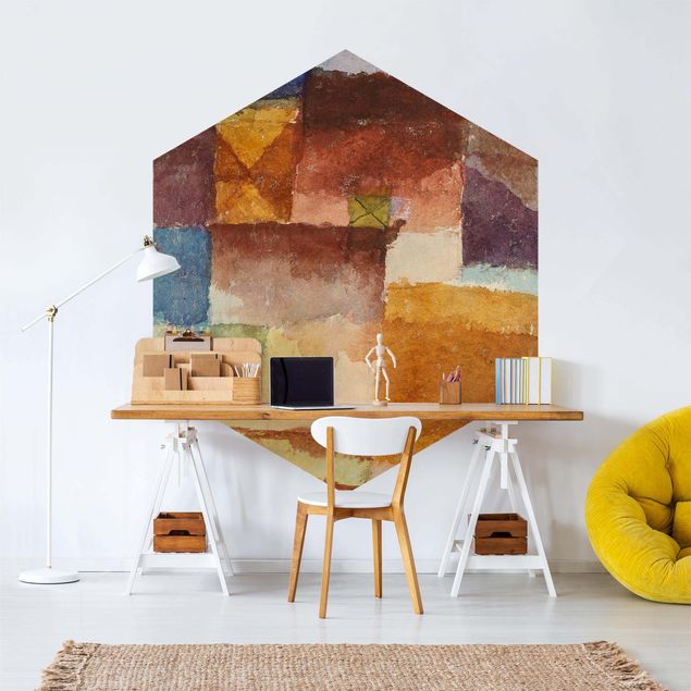 Papier peint panoramique hexagonal Paul Klee - Dans le terrain vague