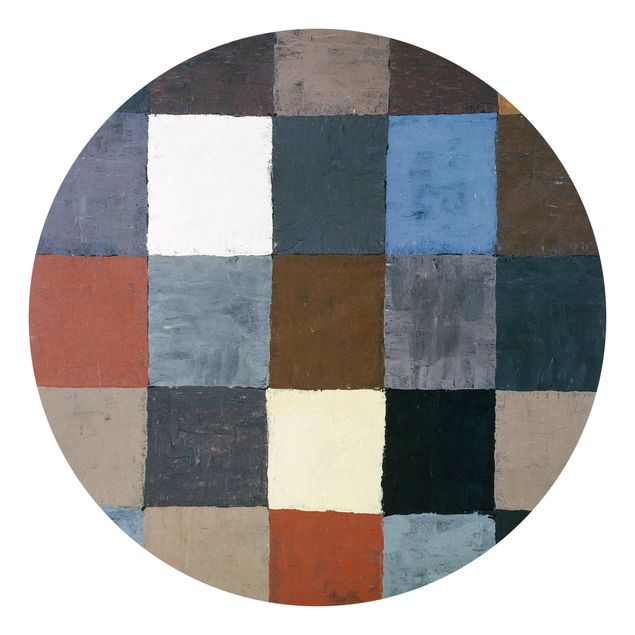 papier peint graphique Paul Klee - Tableau des couleurs (sur gris)