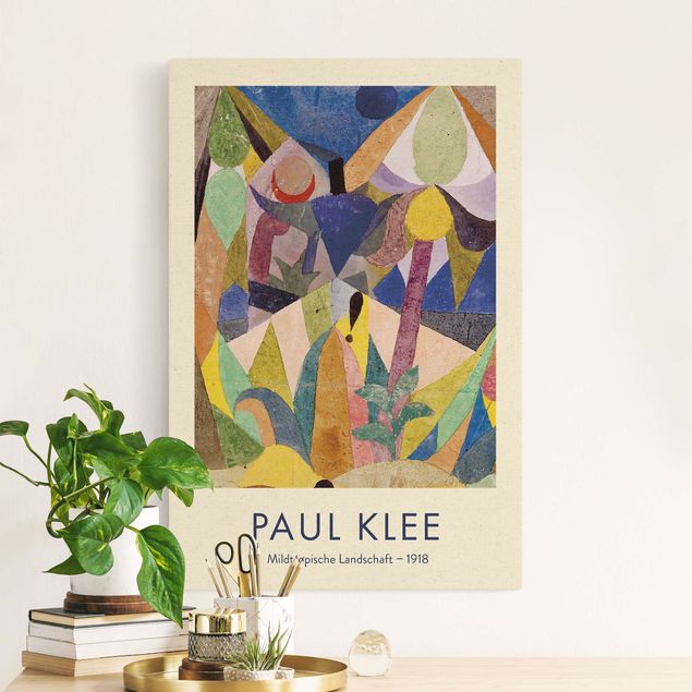 Tableau sur toile naturel - Paul Klee - Mild Tropical Landscape - Museum Edition - Format portrait 2:3