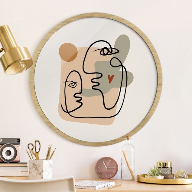 Tableaux modernes Interprétation de Picasso - Baiser sur la joue
