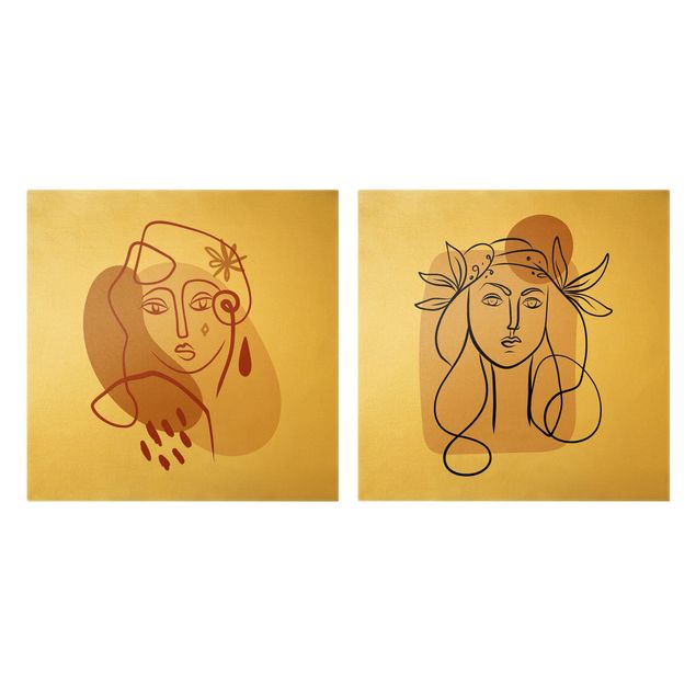 Tableaux toile Interprétation de Picasso - Deux muses
