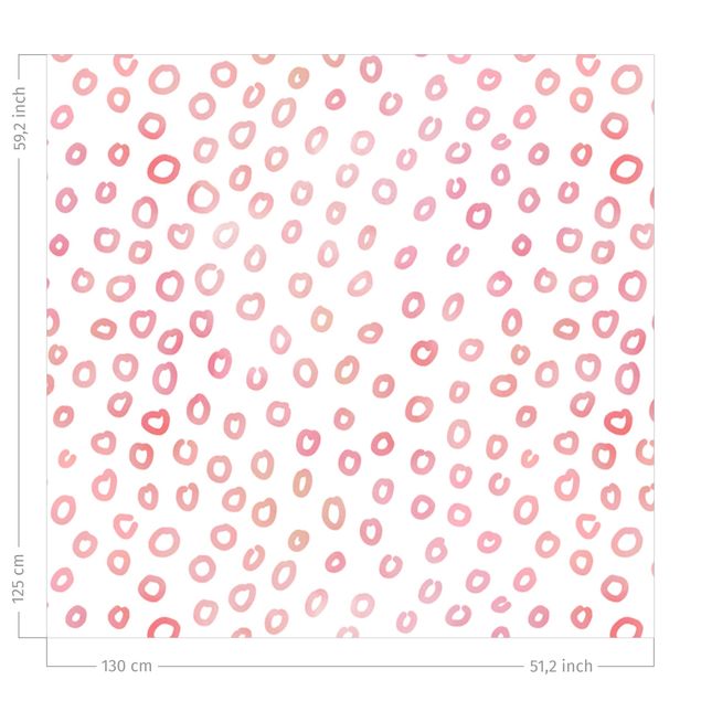 rideaux modernes Pink Watercolour Dots