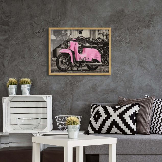 Tableau reproduction Scooter Rose
