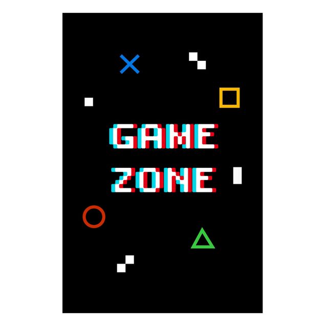 Tableaux moderne Pixel Text Game Zone