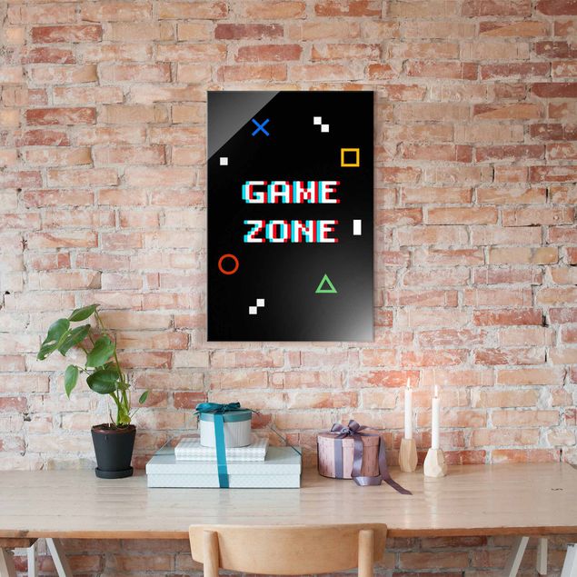 Tableaux modernes Pixel Text Game Zone