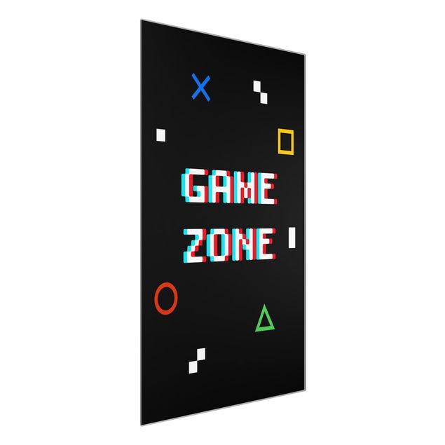 Tableaux multicolore Pixel Text Game Zone