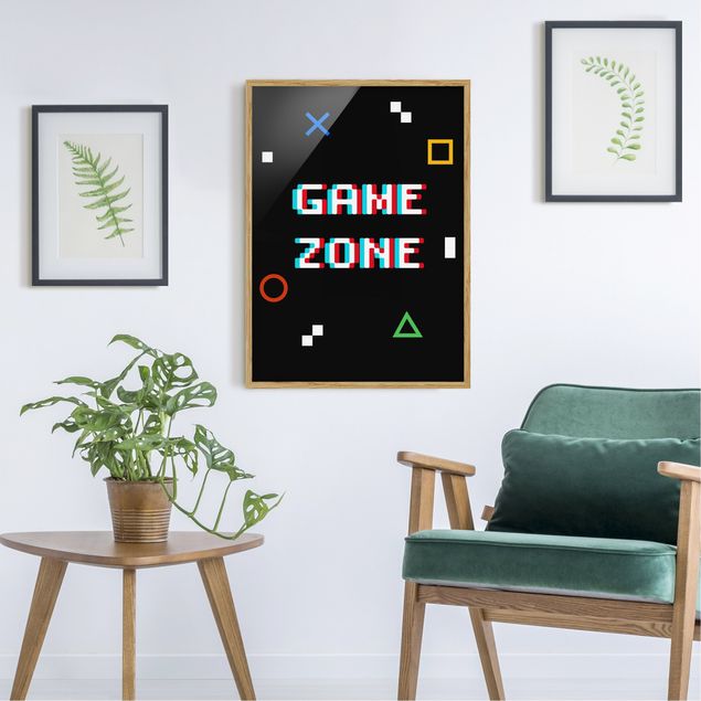 Tableau moderne Pixel Text Game Zone