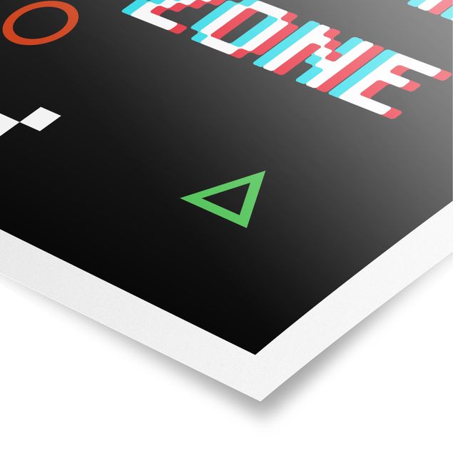 Tableau décoration Pixel Text Game Zone
