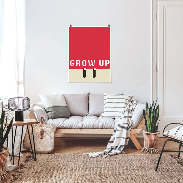 Tableau citation Pixel Text Grow Up In Red