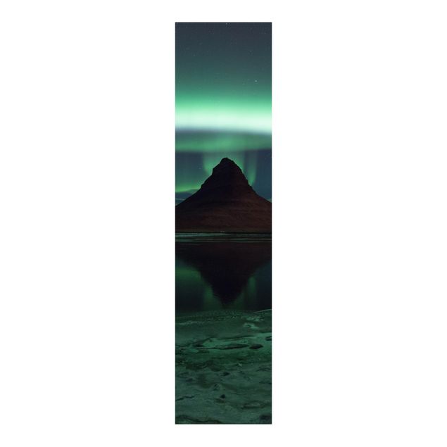 Panneau japonais paysage Aurores boréales en Islande