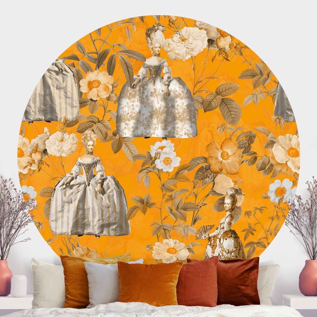 Déco mur cuisine Robe Opulente Dans Le Jardin Sur Orange