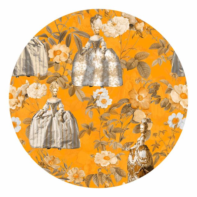 Tableaux de Uta Naumann Robe Opulente Dans Le Jardin Sur Orange
