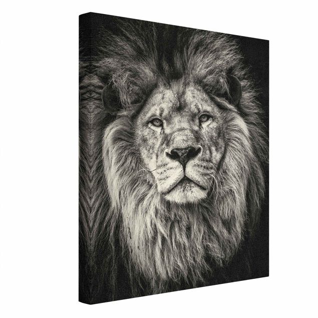 Tableaux muraux Portrait Lion Noir Et Blanc