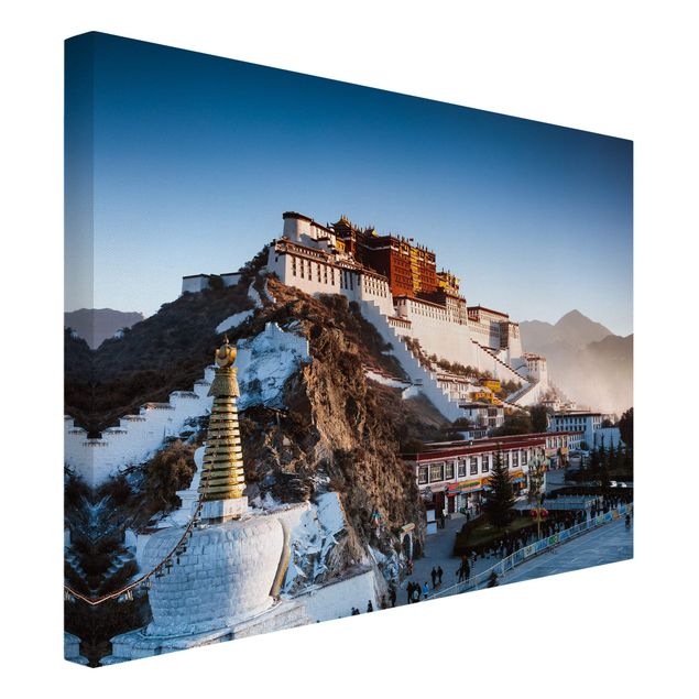 Tableau ton bleu Palais du Potala au Tibet