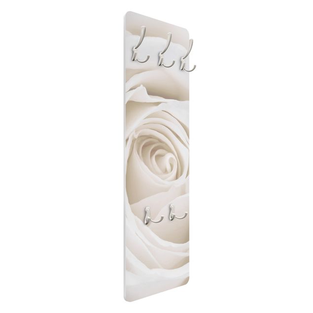 Porte-manteau - Pretty White Rose