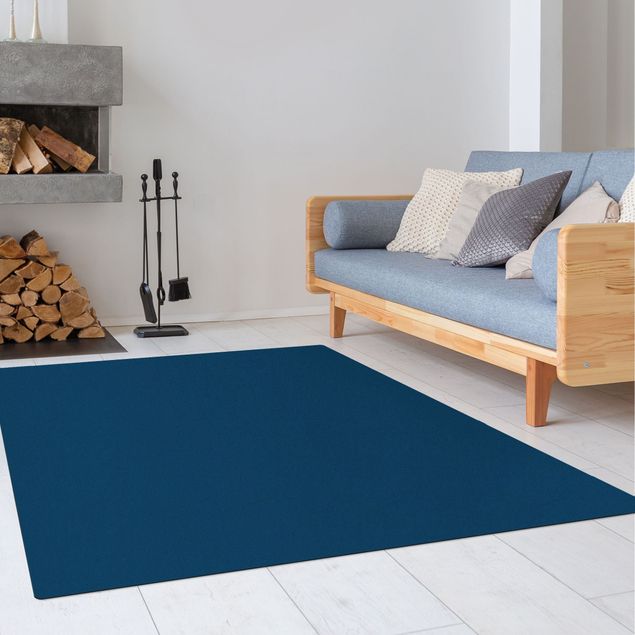 tapis salon bleu Bleu de Prusse