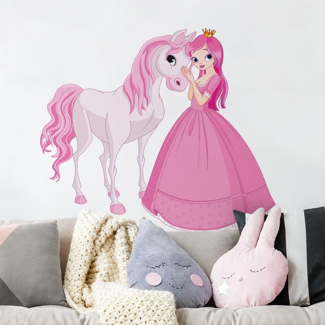 Déco chambre enfant Princesse et son cheval