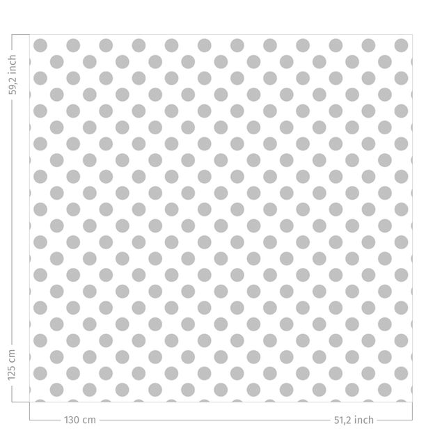 rideaux cuisine moderne Dots Grey On White