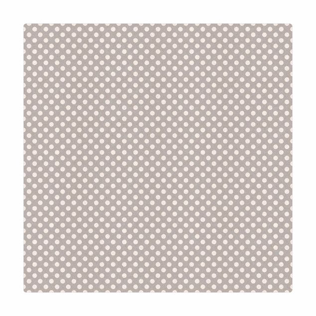Tapis en liège - White Dots On Gray - Carré 1:1