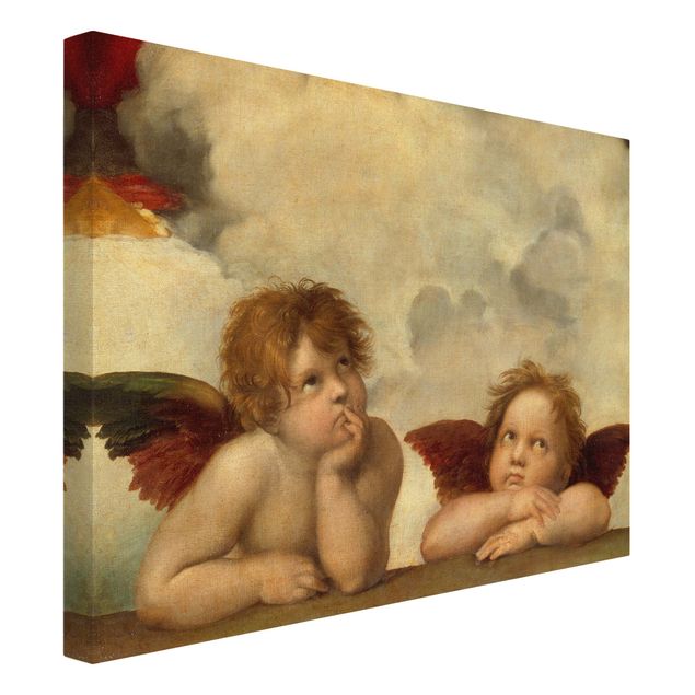 Tableaux reproductions Raffael - Deux anges. Détail de La Madone Sixtine