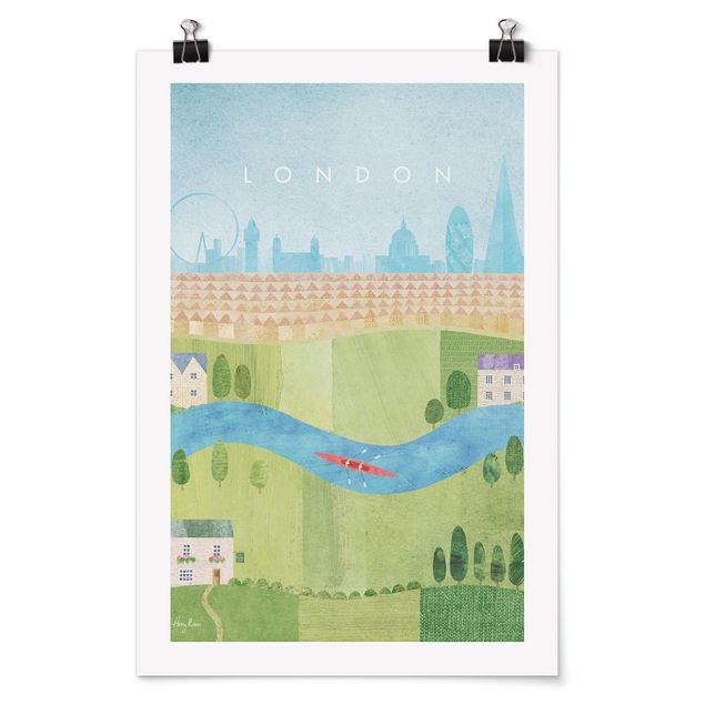 Poster villes Campagne touristique - Londres II