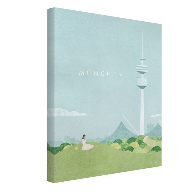 Tableau reproduction Poster de voyage - Munich