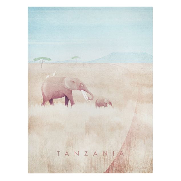 Cadre animaux Poster de voyage - Tanzanie
