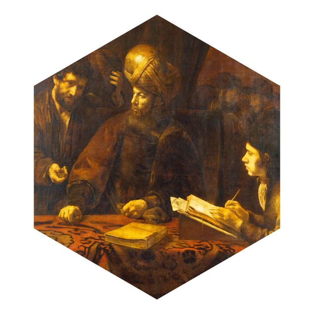 Papier peint panoramique hexagonal Rembrandt Van Rijn - Parabole des laboureurs