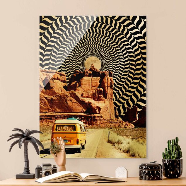 Tableau style vintage Retro Collage - The Best Road Trip II