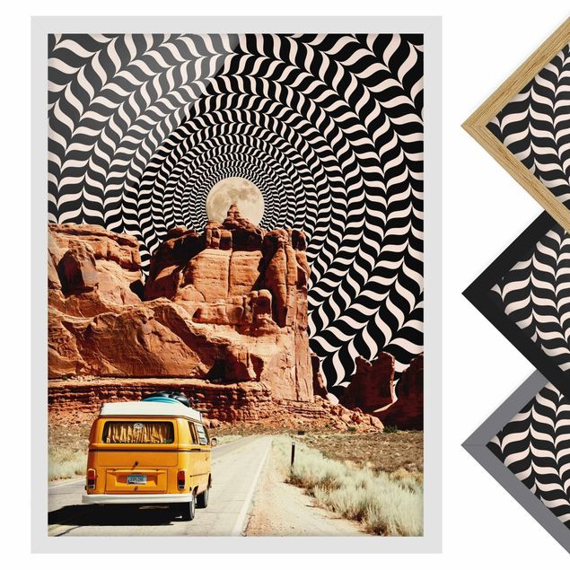 Tableau avec cadre Retro Collage - The Best Road Trip II