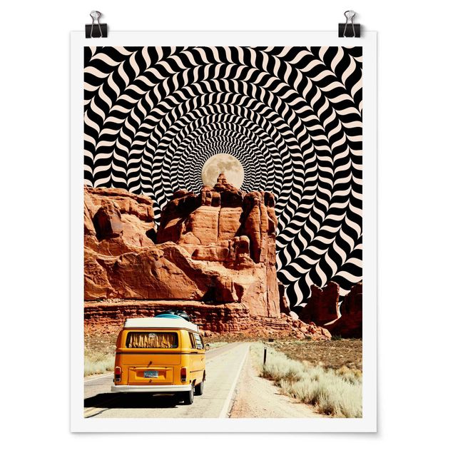 Tableau marron Retro Collage - Der beste Roadtrip II